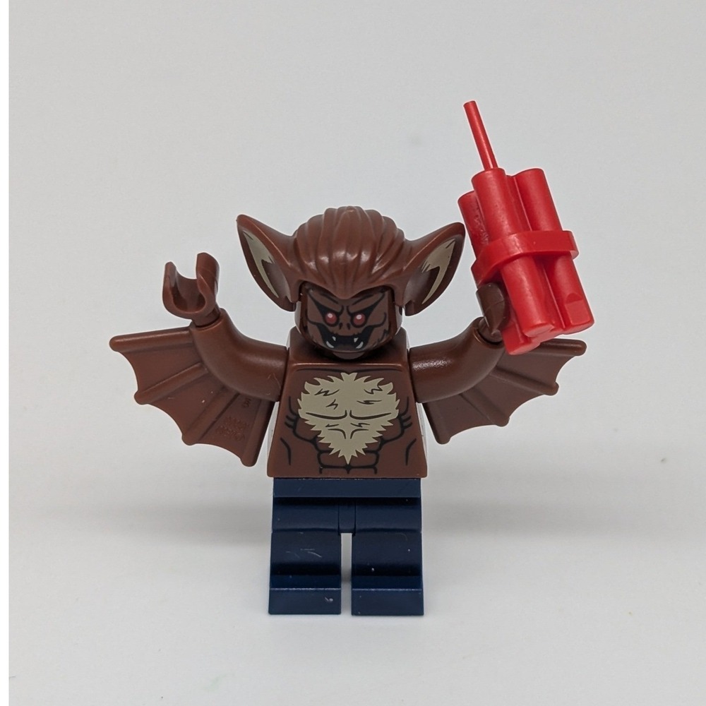 Lego‎ Batman Movie Man Bat Minifigure Brown Dynamite Villain Dr Kirk Langstrom